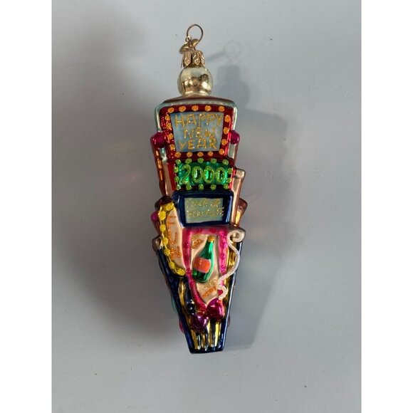 Christopher Radko Times Square New Years Eve Ornament 2000 6" Hand-Painted Glass - Picture 4 of 9
